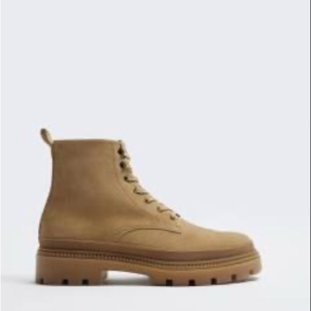 Suede Biker Boots in Savannah Tan
